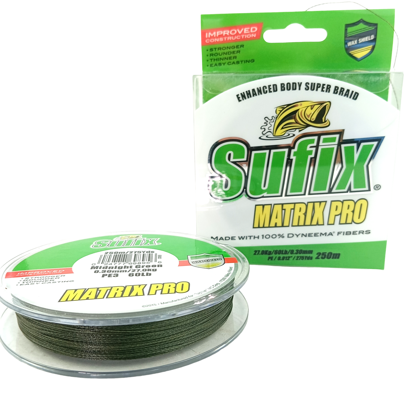 Sufix Matrix Pro 0.30MM -60lb Braided Fishing Line Close Up Image