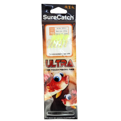 Sure Catch Fish Rigs Sure Catch Ultra One Touch Fishing Rigs Sabikki (Main Line 25lb, Branc ...