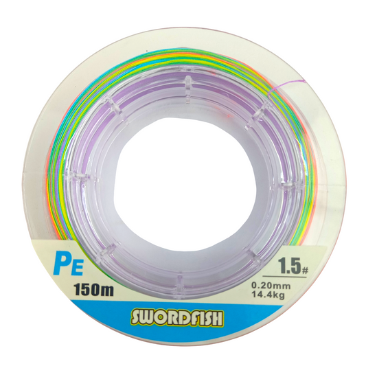 Swordfish X8 PE Multi Color Braided Line -150m Spools