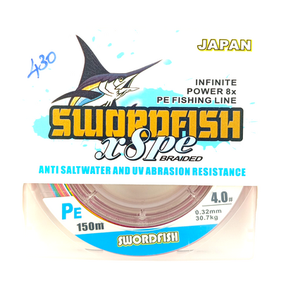 Swordfish X8 PE Multi Color Braided Line -150m Spools