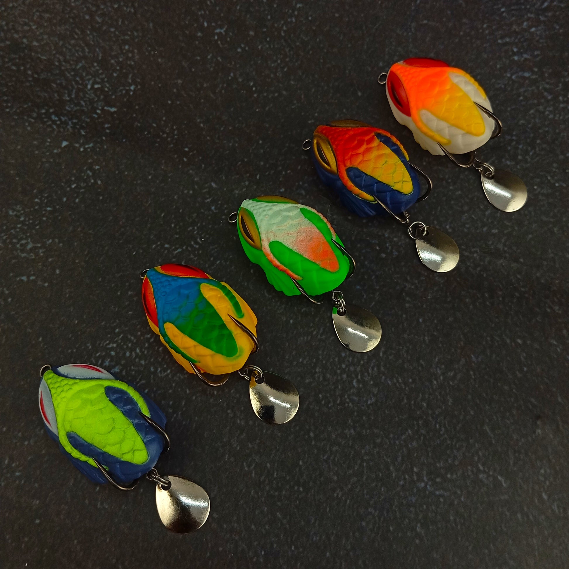 Thai Soft Imitation Frog Lure With Spinner |7gms|3.5cm