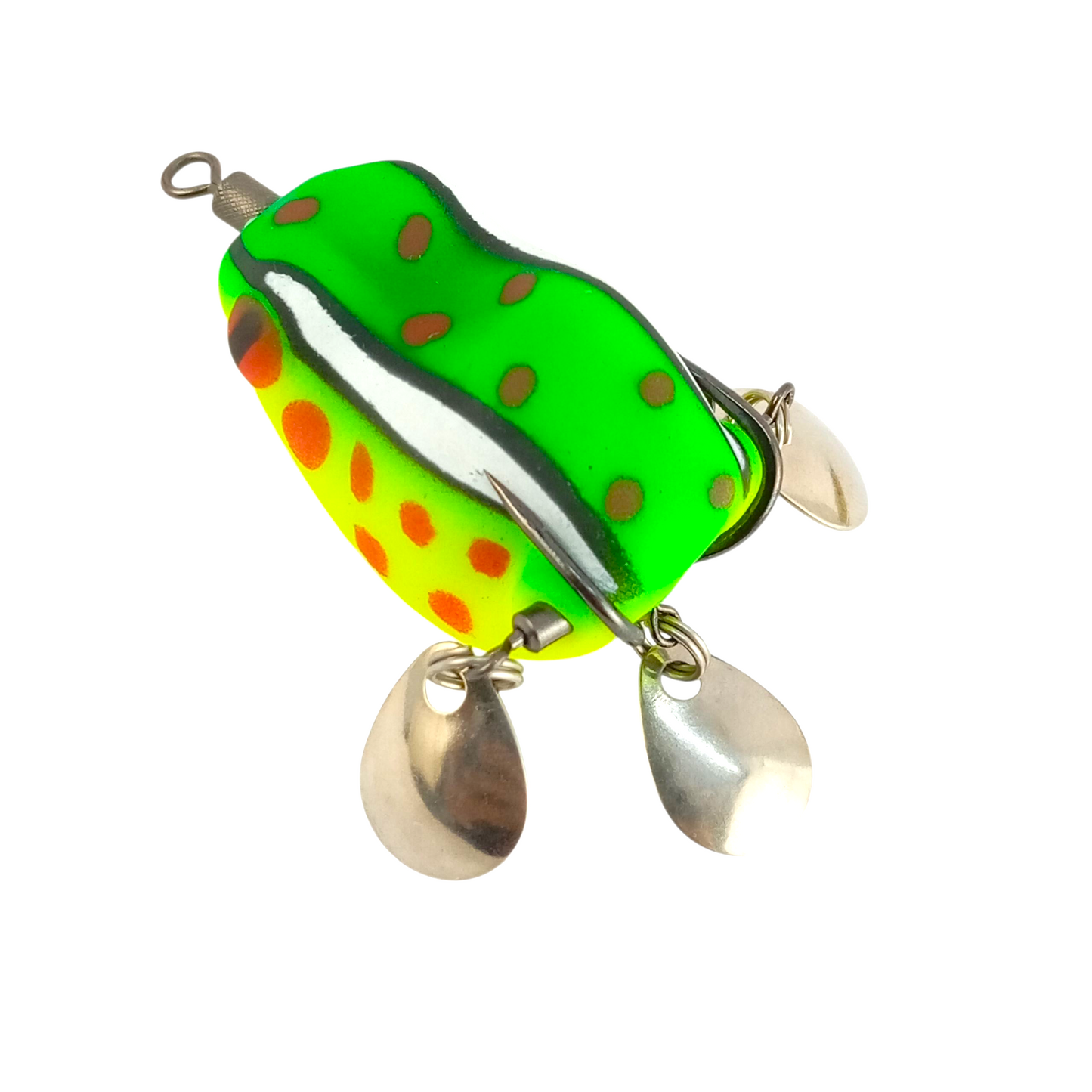 Thai Soft Imitation Frog Lure With Triple Spinner Frog |6.5gms|3.5cm