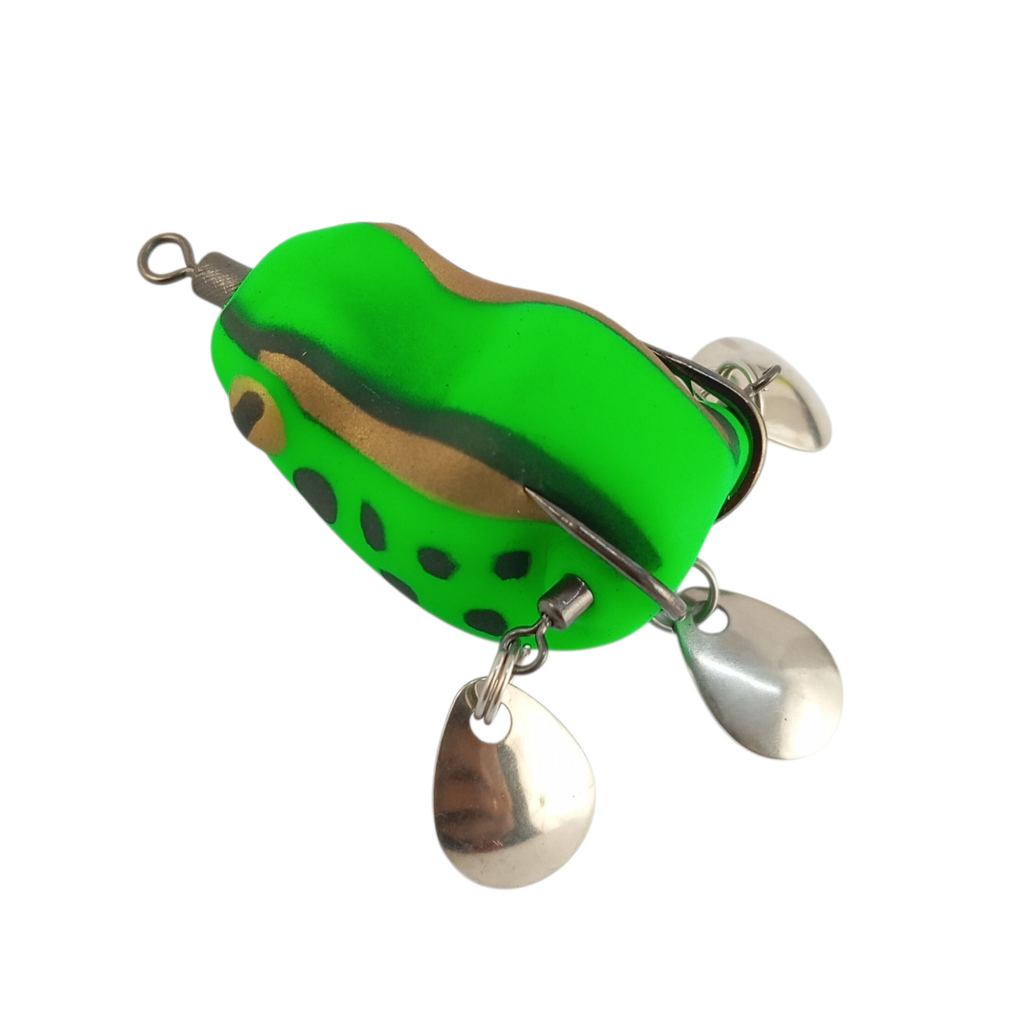 Thai Soft Imitation Frog Lure With Triple Spinner Frog |6.5gms|3.5cm