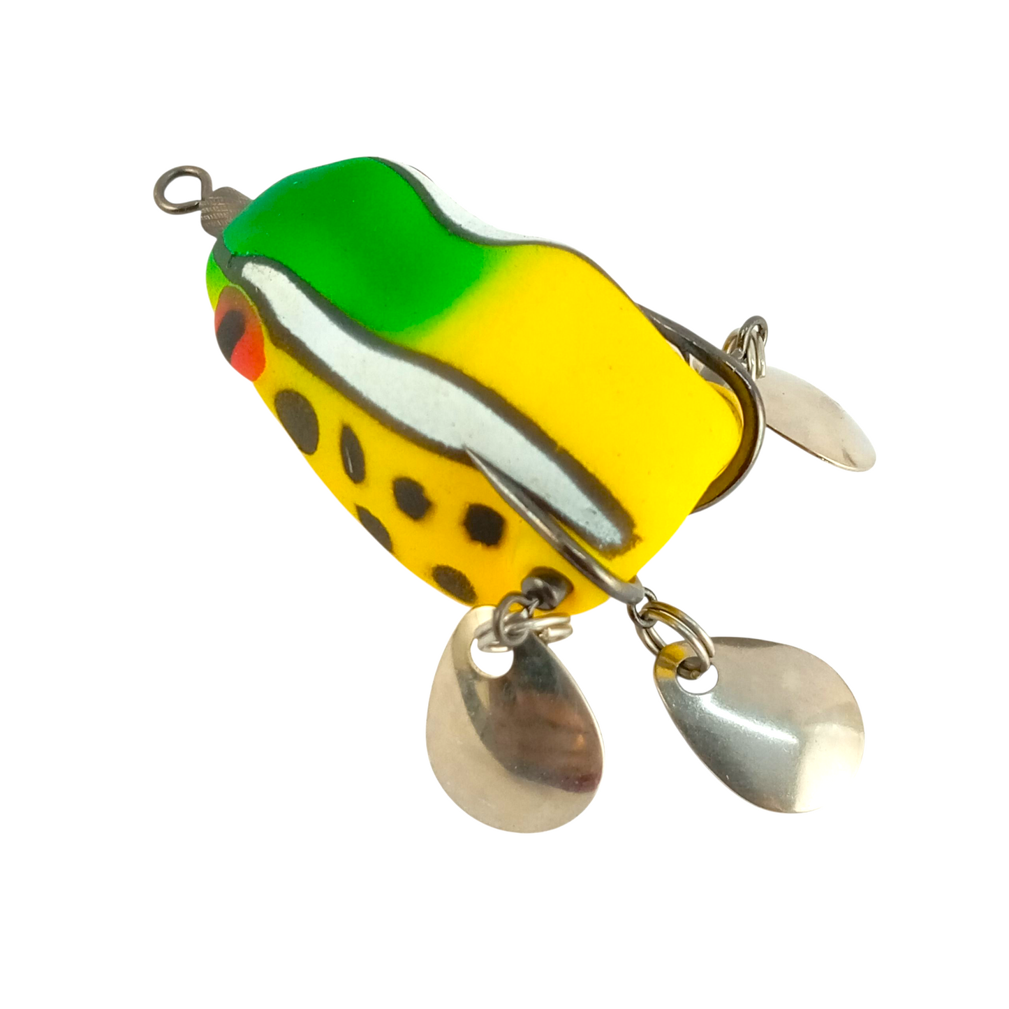 Thai Soft Imitation Frog Lure With Triple Spinner Frog |6.5gms|3.5cm