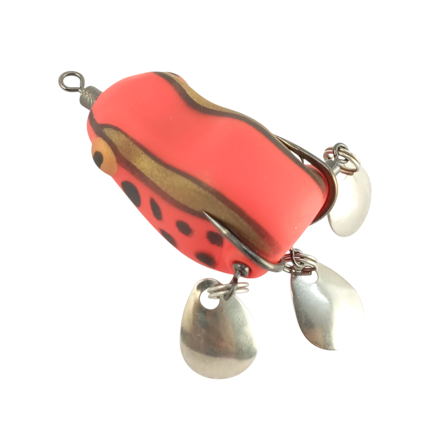 Thai Soft Imitation Frog Lure With Triple Spinner Frog |6.5gms|3.5cm