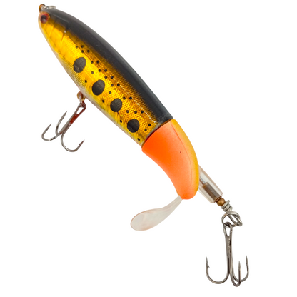 10x Whopper Plopper Topwater Esche Galleggianti Coda Rotante Per Bass, Luccio E Trota – 4,5”