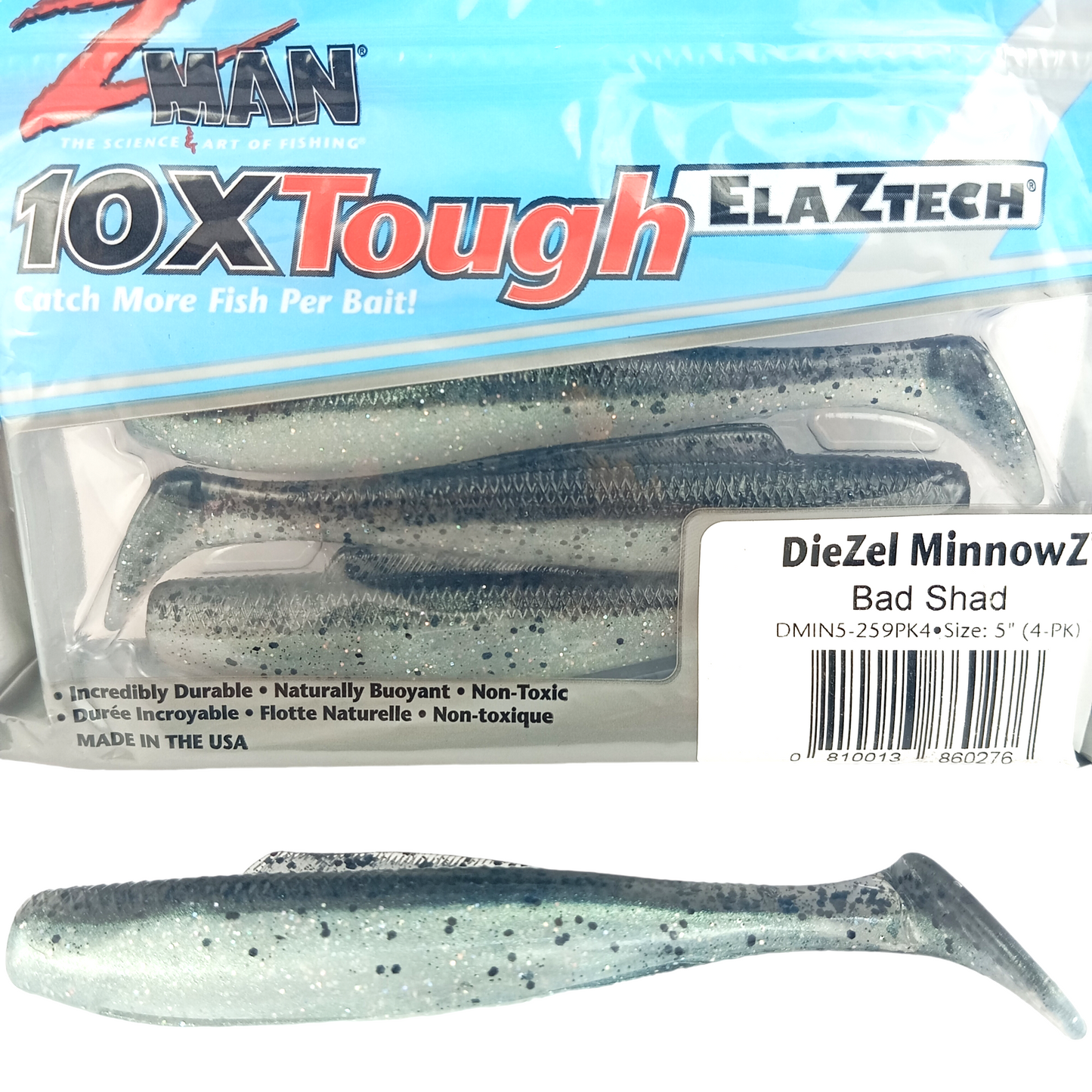 Z Man DieZel MinnowZ Size-5 Bad Shad Single  Image