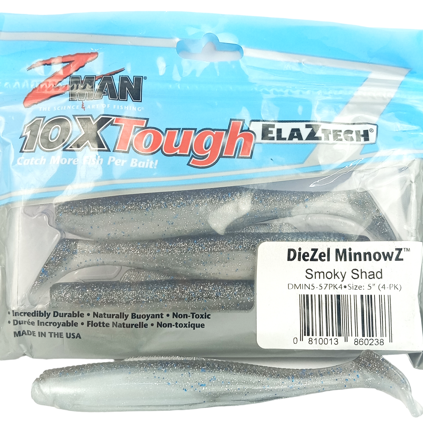 Z Man DieZel MinnowZ Size-5 Smoky Shad Single  Image