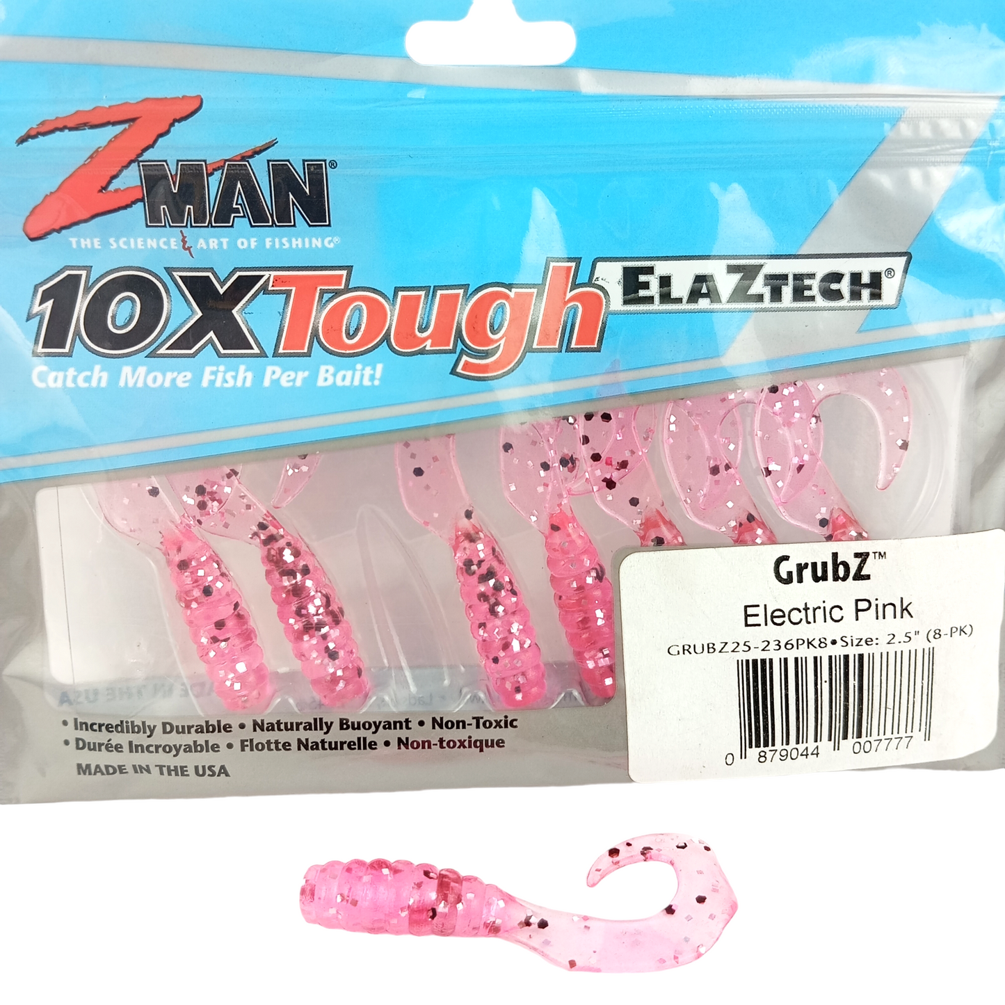 Z Man GrubZ Size-2.5 Electric Pink Single Image