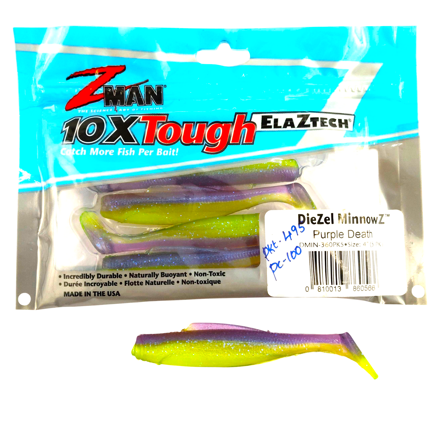 Z Man DieZel MinnowZ Size-4  Purple Death Close up Image