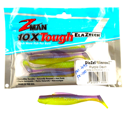 Z Man DieZel MinnowZ Size-4  Purple Death Close up Image