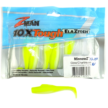 Z Man Diezel MinnowZ 3 Inch Single Pc Glow Chartreuse (2)
