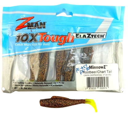 Z Man Diezel MinnowZ 3 Inch Single Pc Rootbeer Chart Tail