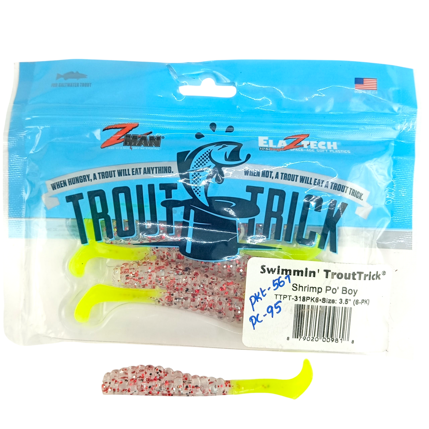 Z man SWIMMIN' TROUT TRICK 3.5inch ( Single Pc)