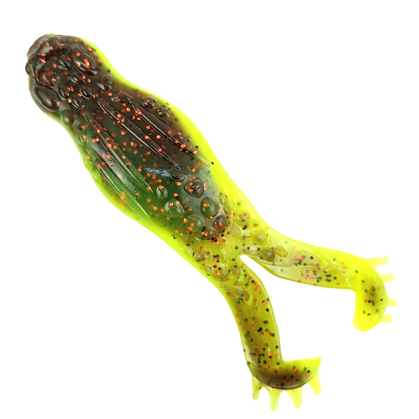 Zman Goat ToadZ™ 10X Tough ElaZtech® 4inch10cm Coppertreuse Close Up Image