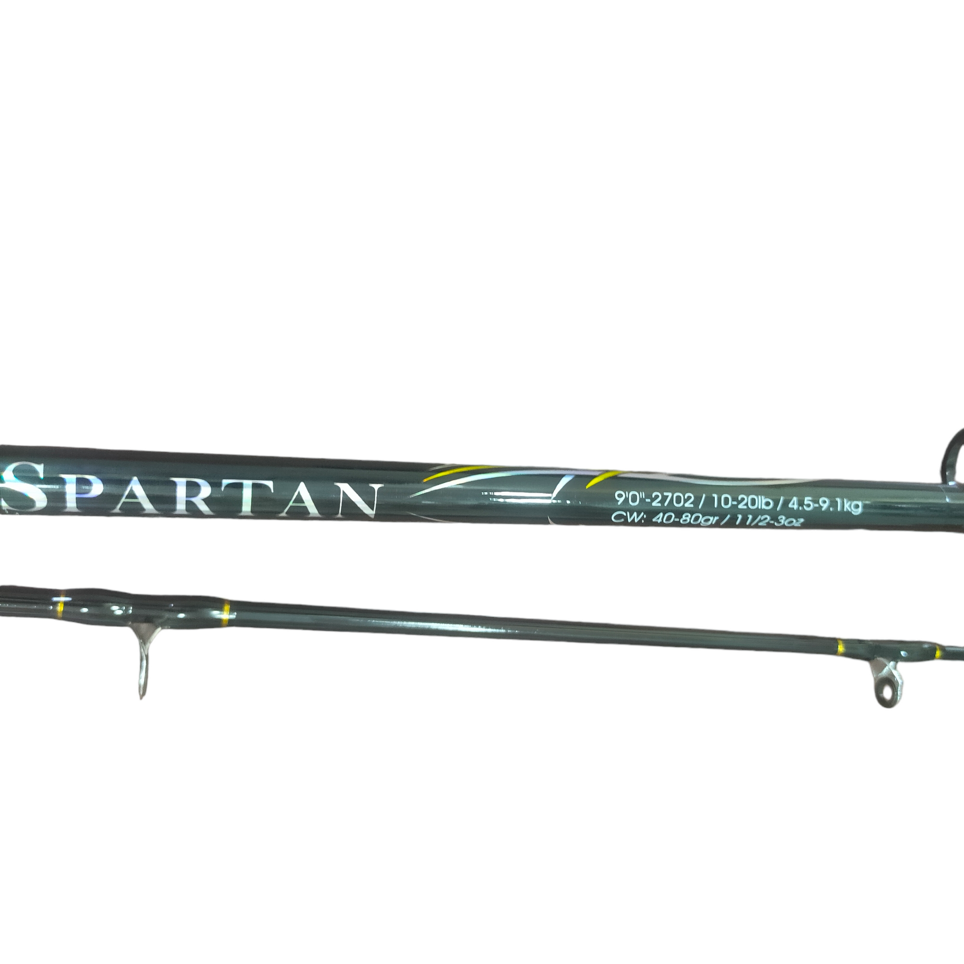 littma spartan spinning fishing rod 9ft 349 gms 40-80gms casting weight specs close up