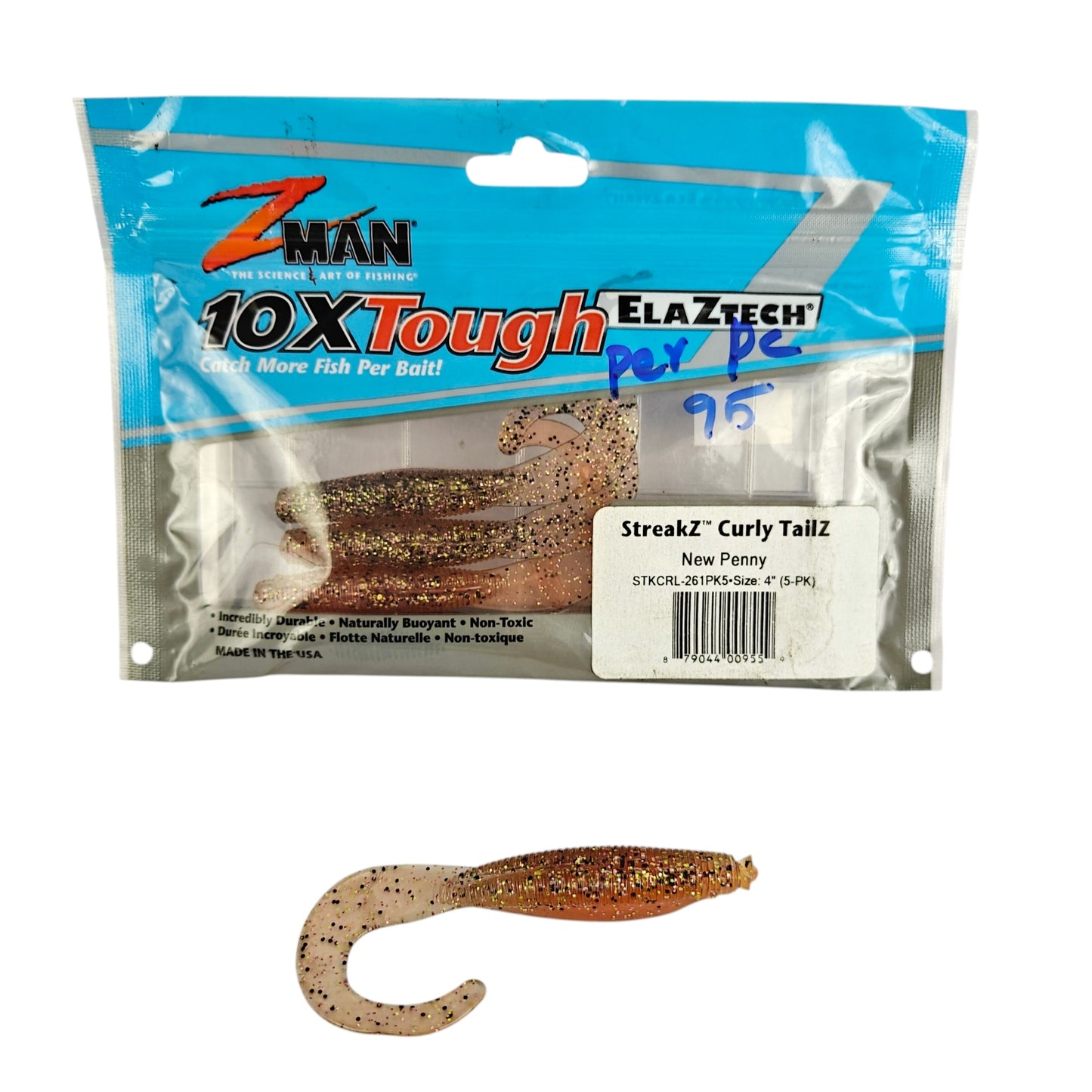 Z Man StreakZ Curly TailZ Size-4 Soft Lure Single Pc