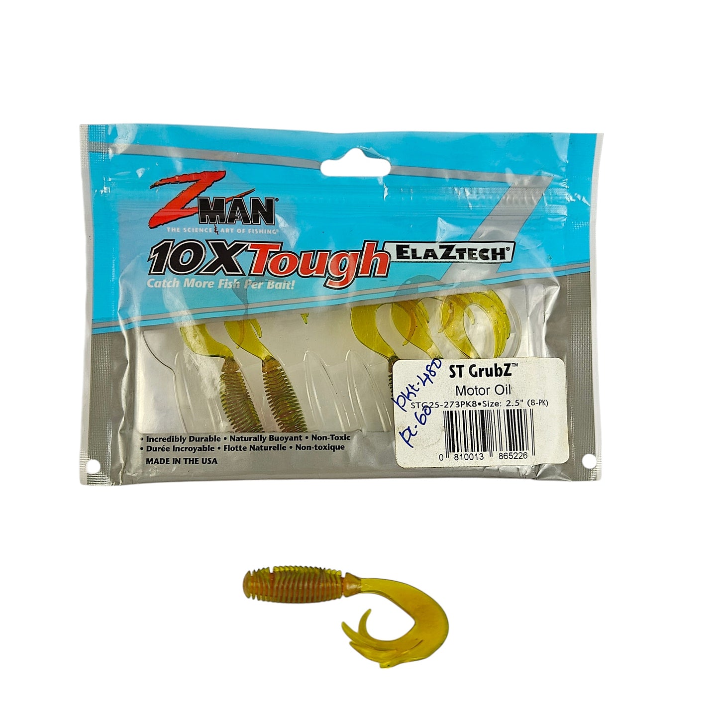 Z Man ST GrubZ Size 2.5 |Soft Fishing Lure| Single Pc